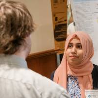 Sumaiya Benta Nasir explaining her research